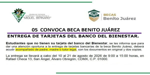 Aviso 05: Beca Benito Juárez